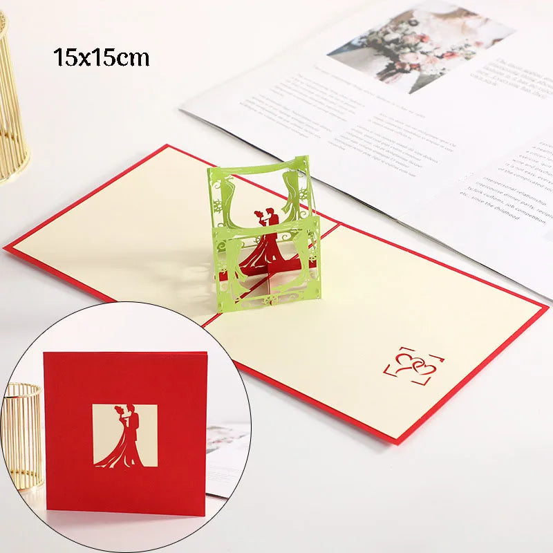 Romantic 3D Pop-Up Love Card – Wedding & Anniversary Greeting Card