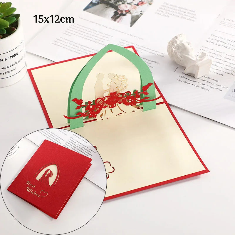 Romantic 3D Pop-Up Love Card – Wedding & Anniversary Greeting Card