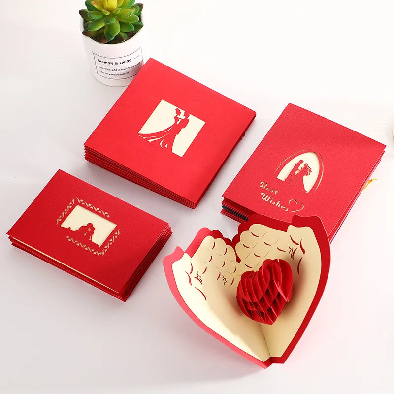 Romantic 3D Pop-Up Love Card – Wedding & Anniversary Greeting Card
