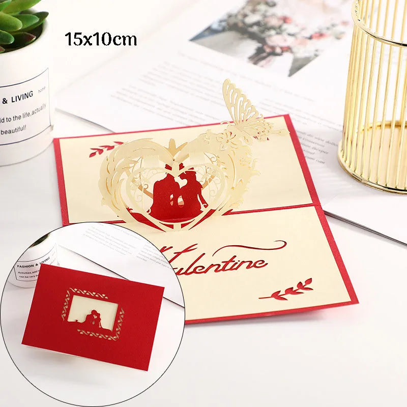Romantic 3D Pop-Up Love Card – Wedding & Anniversary Greeting Card