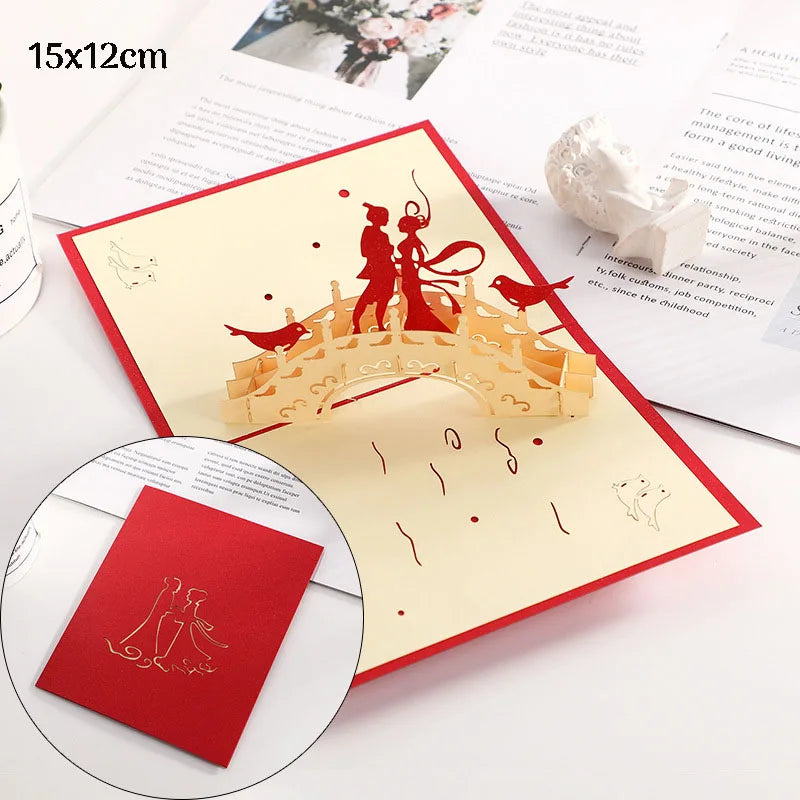 Romantic 3D Pop-Up Love Card – Wedding & Anniversary Greeting Card