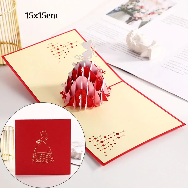 Romantic 3D Pop-Up Love Card – Wedding & Anniversary Greeting Card