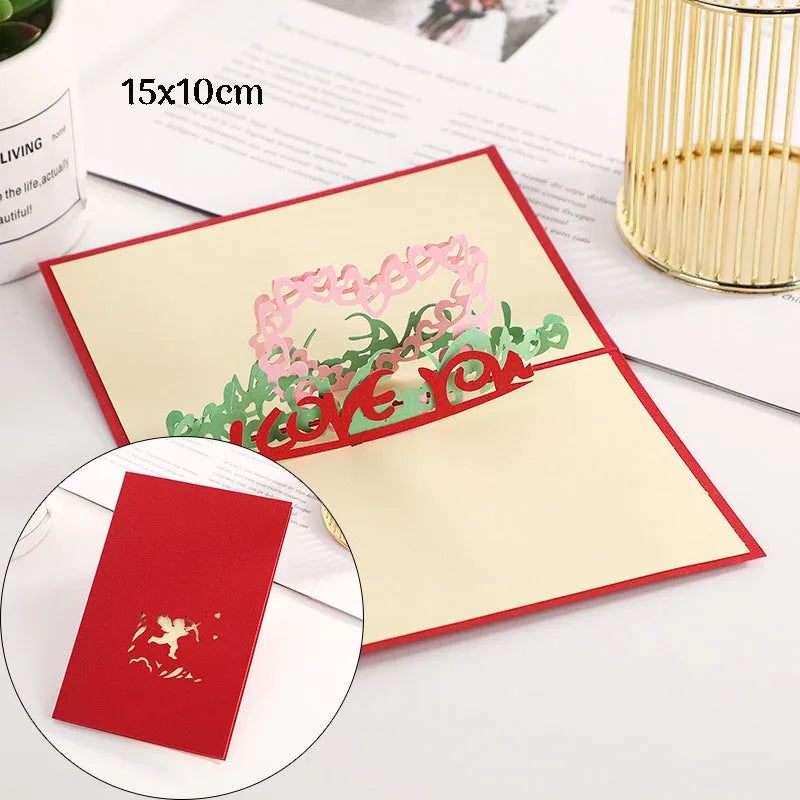 Romantic 3D Pop-Up Love Card – Wedding & Anniversary Greeting Card
