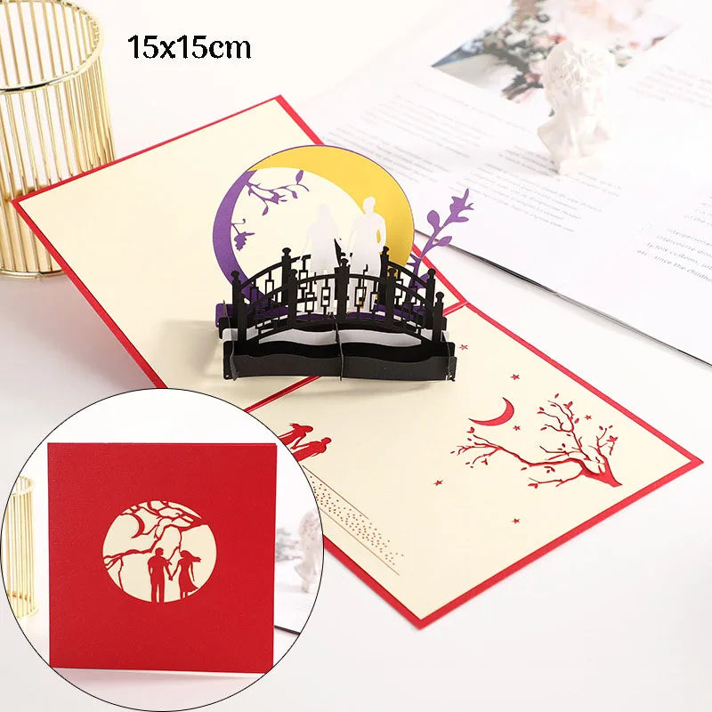 Romantic 3D Pop-Up Love Card – Wedding & Anniversary Greeting Card