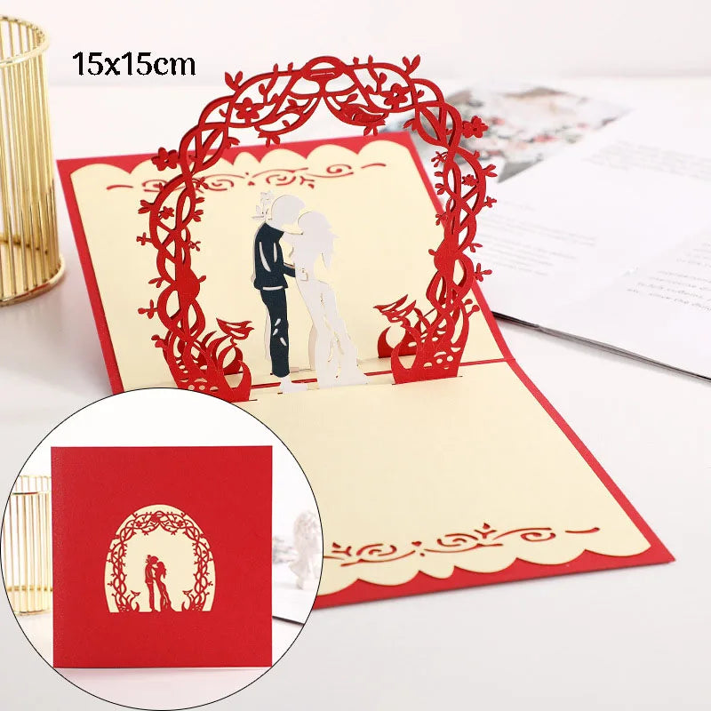 Romantic 3D Pop-Up Love Card – Wedding & Anniversary Greeting Card