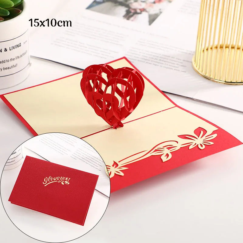 Romantic 3D Pop-Up Love Card – Wedding & Anniversary Greeting Card