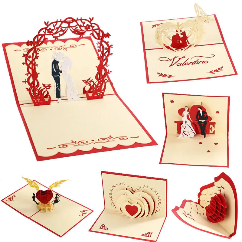 Romantic 3D Pop-Up Love Card – Wedding & Anniversary Greeting Card