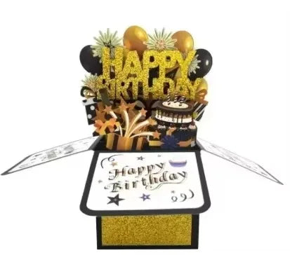 Milestone Birthday Card with Envelope – 3D Gift Box Pop Up Card for 18th 30th 40th 50th 60th