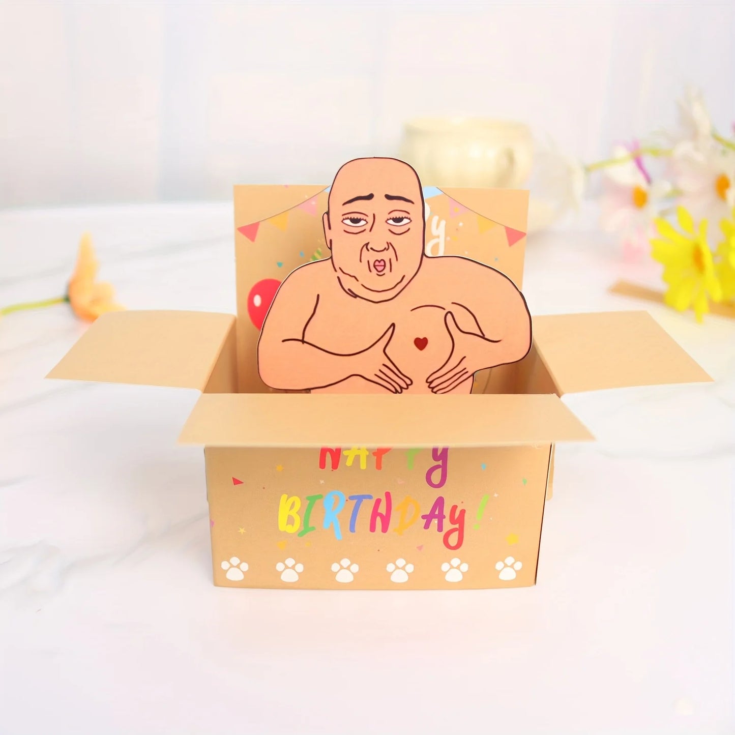 Funny 3D Pop Up Birthday Card for Adults – Humorous Happy Birthday Greeting Card