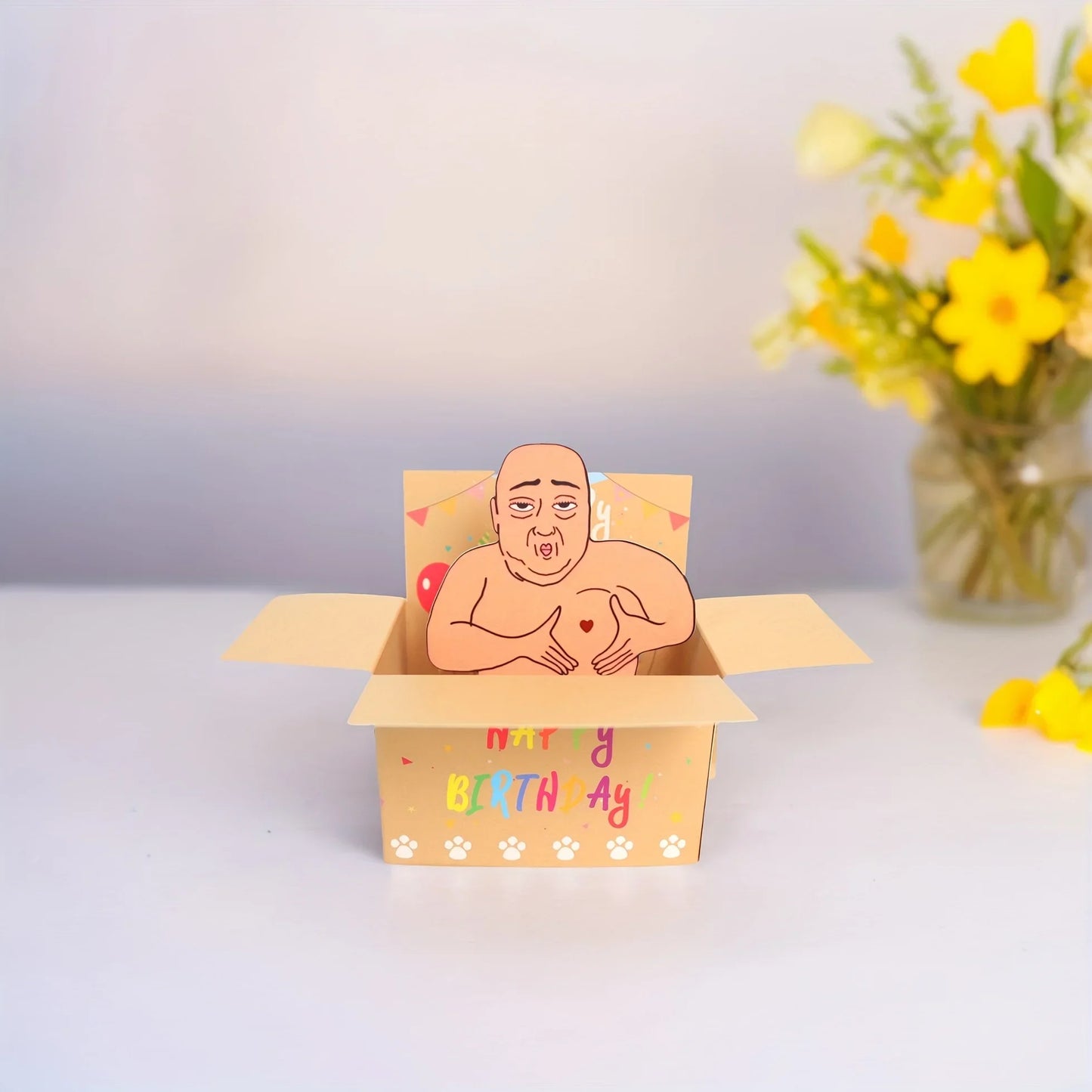 Funny 3D Pop Up Birthday Card for Adults – Humorous Happy Birthday Greeting Card