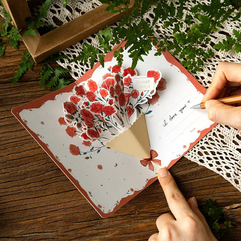 3D Flower Blessing Pop-Up Card