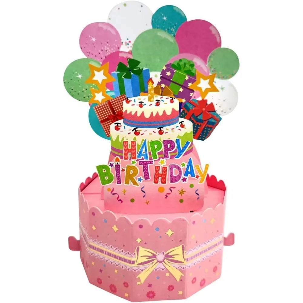 Milestone Birthday Card with Envelope – 3D Gift Box Pop Up Card for 18th 30th 40th 50th 60th