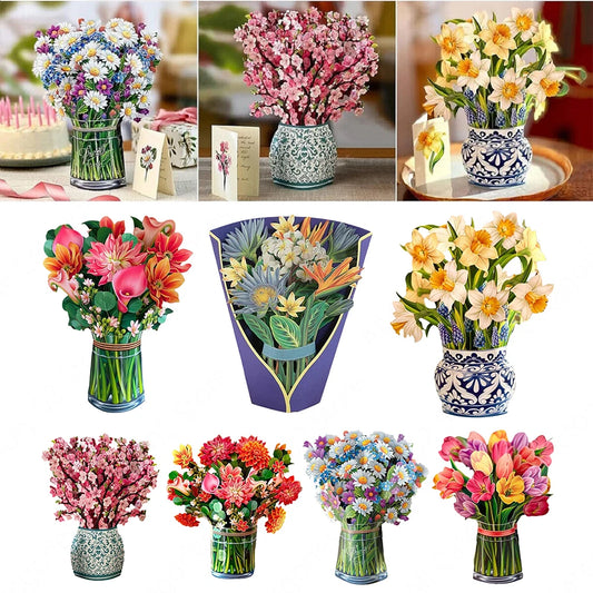 3D Flower Bouquet Cards