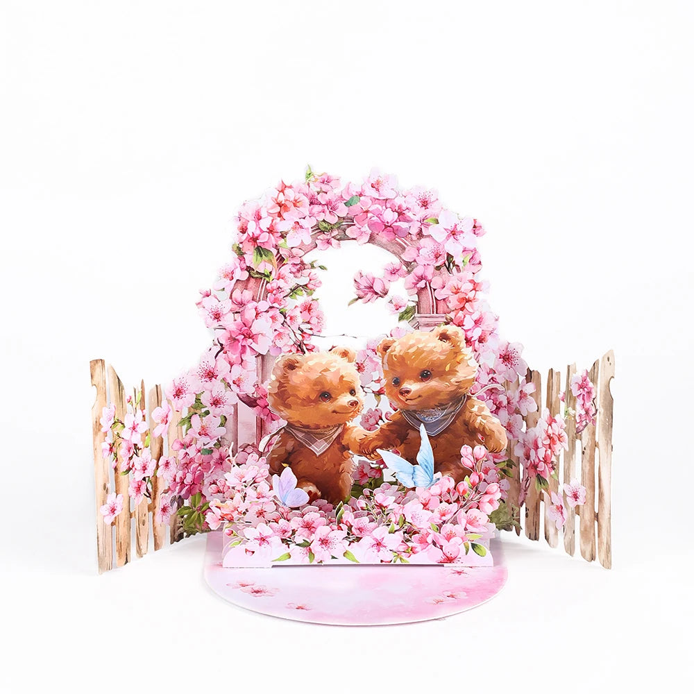3D Rose Garden Pop-Up Greeting Card