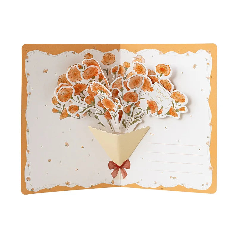 3D Flower Blessing Pop-Up Card