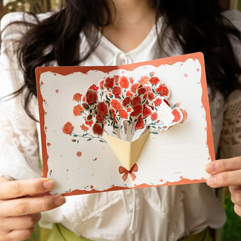 3D Flower Blessing Pop-Up Card