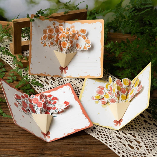 3D Flower Blessing Pop-Up Card