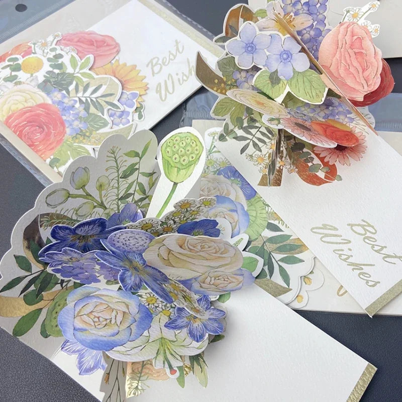Surprise 3D Floral Love Card – Romantic Pop-Up Greeting Gift